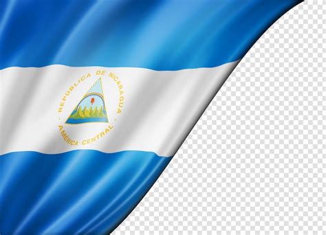 Premium Psd Nicaragua Flag Isolated On White Banner