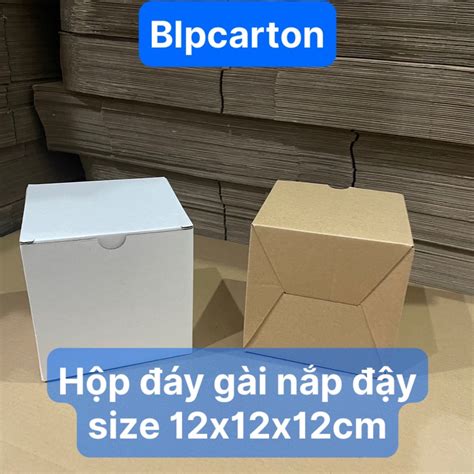 HỘp Carton ĐÁy GÀi NẮp ĐẬy ĐỰng PhỤ KiÊn QuÀ TẶng Size 12x12x12cm