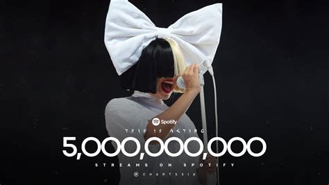 Sia Charts On Twitter ‘this Is Acting Has Now Surpassed 5 Billion