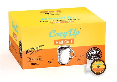 Cozy Up 100 Count Half Caff Breakfast Blend Dark Roast Single Serve Coffee