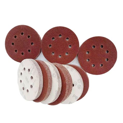 100pcs 5 Inch 8 Holes 125mm Round Sandpaper Eight Hole Disk Sand Sheets