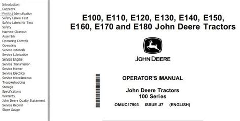 John Deere Tractors E To E Operator S Manual