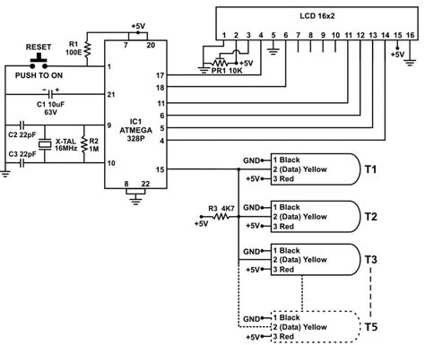 Interfacing Multiple DS18B20 Temperature Sensors to Microcontroller