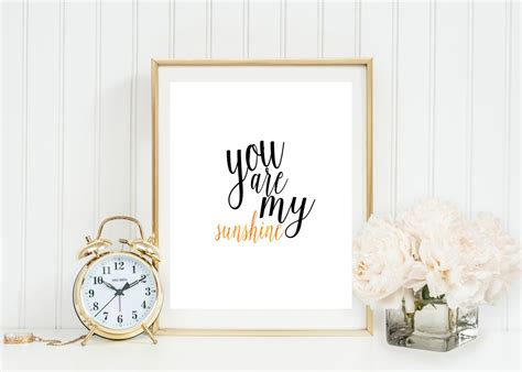 You Are My Sunshine Watercolor Printable Custom Watercolor Etsy