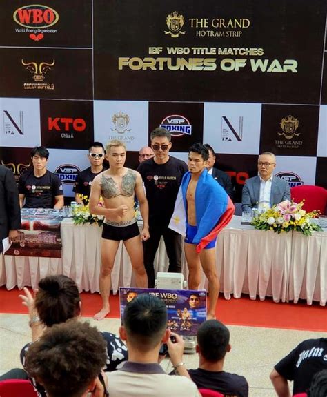 Vsp Promotions Official Weight Thai Hoang Huy Vs Jonjon Estrada