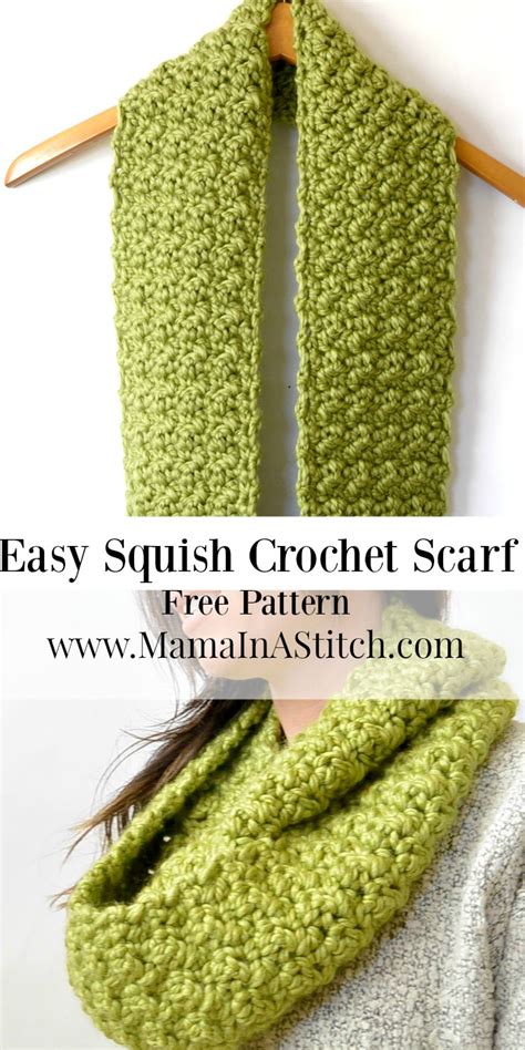 Chunky, Squishy Crochet Infinity Scarf Pattern – Mama In A Stitch