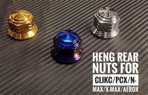 Heng Rear Nut Axle For Mio Click Nmax Aerox Pcx Xmax Original