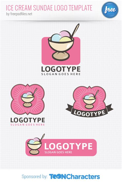 Ice Cream Sundae Logo Template - Free Logo Design Templates