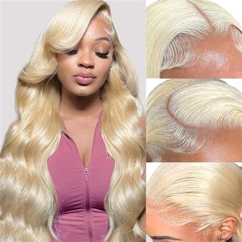 Amazon AGATIZ Inch Lace Front Wig Human Hair Blonde Wigs