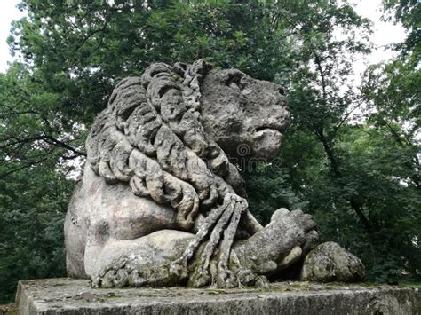 Stone Statue Of A Lion Stock Photo Image Of Today Landmark 159000564