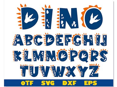 Dinosaur Font Svg Cricut Dinosaur Font Ttf Dino Letters Svg Etsy