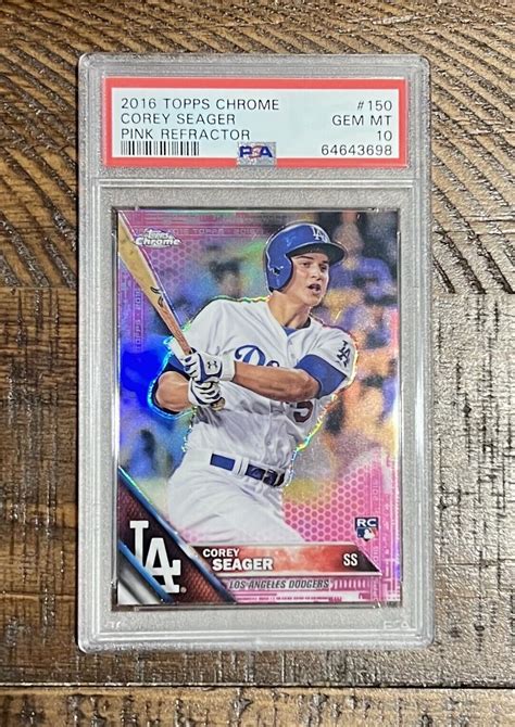 Topps Chrome Pink Refractor Corey Seager Rc Psa Ebay