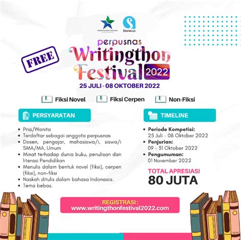 Lomba Menulis Novel Cerpen Dan Non Fiksi Nasional Sekolahnews