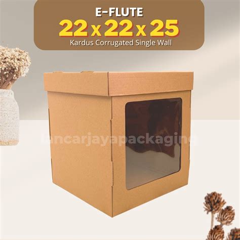 Jual E FLUTE Kardus Corrugated Box Kue Tart Cake Tinggi Kotak Hampers