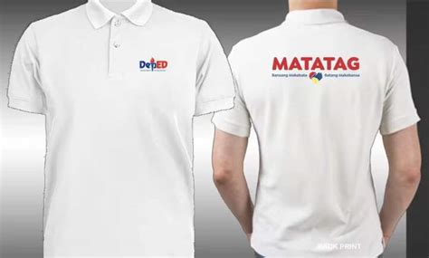 Deped Matatag Embroidered Poloshirt Front And Back Embroidered Logo