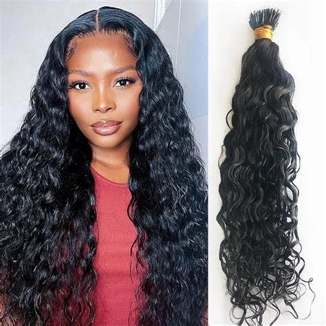 Strands Of Remy Water Curly Nano Ring Human Curly Braiding