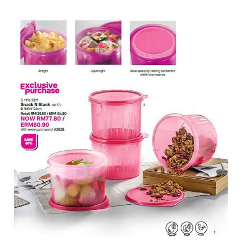 Tupperware Snack N Stack Set New Shopee Malaysia