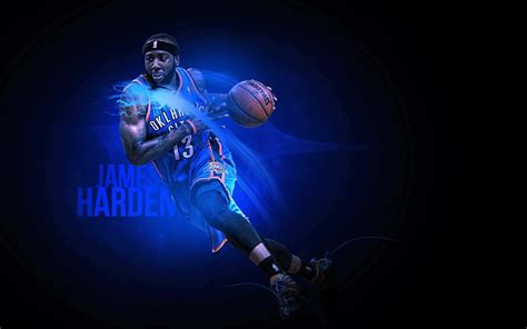 Download Nba League Oklahoma City Thunder James Harden Wallpaper