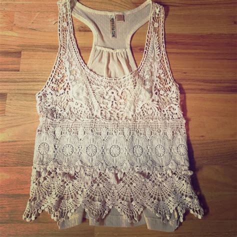 Tops Nude Crochet Tank Poshmark
