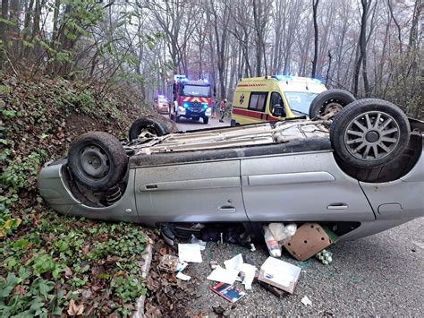 FOTO Poznati detalji nesreće u kojoj je auto završio na krovu