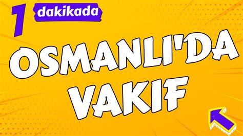 VAKIF SİSTEMİ OSMANLI DA VAKIF SİSTEMİ YouTube