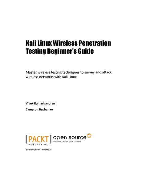 Solution Kali Linux Wireless Penetration Testing Beginner S Guide