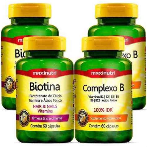 Biotina Firmeza Complexo B Maxinutri X C Psulas Submarino