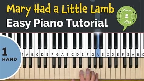 Mary Had a Little Lamb on the Piano | Easy Piano Tutorial (Right Hand ...