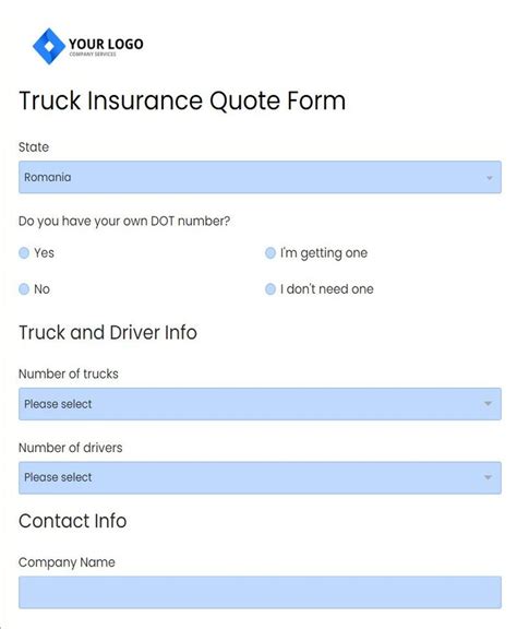 Online Insurance Calculation Form Template 123formbuilder