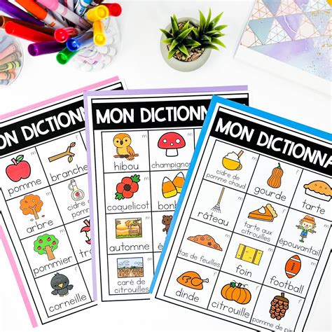 French Fall Vocabulary French Word Wall Cards Vocabulaire D Automne