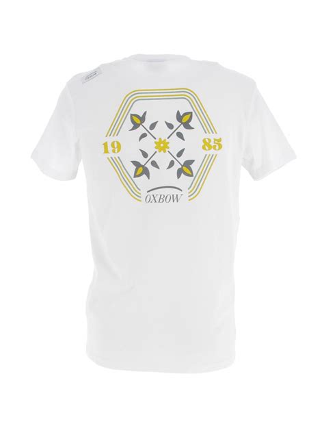 T Shirt Logo Dos Mutsh Blanc Homme Oxbow Wimod