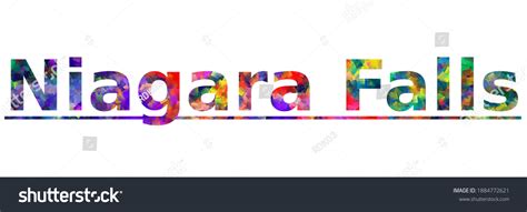 Niagara Falls Word Logo Over Royalty Free Licensable Stock Vectors