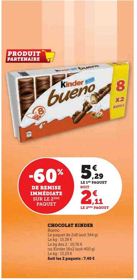 Promo Chocolat Kinder Chez Hyper U Icatalogue Fr