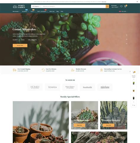 Annies Garden - Home and Garden Ecommerce Website Template