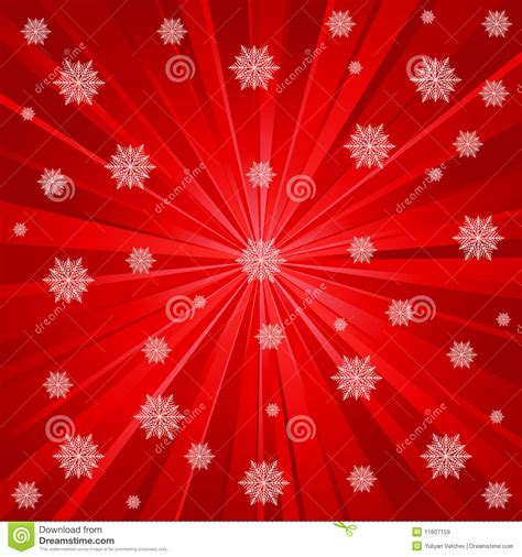 Red Rays And Snowflakes Stock Vector Illustration Of Texture