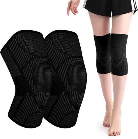 2pcs Knee Wraps Knee Support Brace Compression Knee Sleeves For