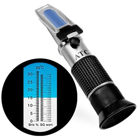 Refractometer เบียร์ Wort ไวน์ Brix Refractometer Atc Sg 1000 1130