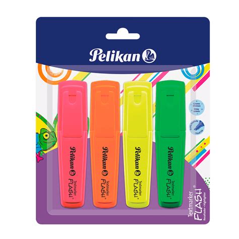 Resaltador Pelikan Flash Neon X4 Colores Surtidos Comsucre Online