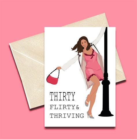 Flirty And Thriving Going On Thirty Birthday Card Etsy Uk