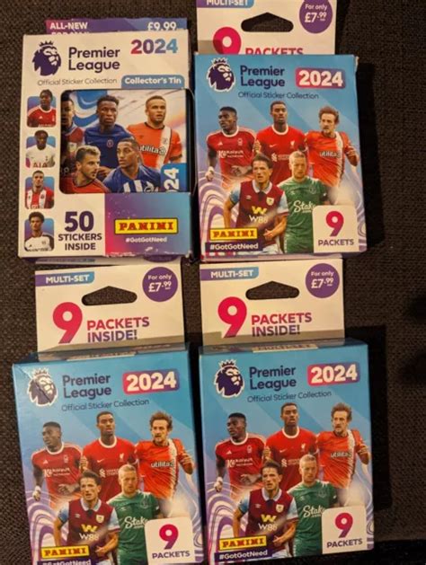 Premier League 2024 Panini Sticker Collection Multiset And Collector