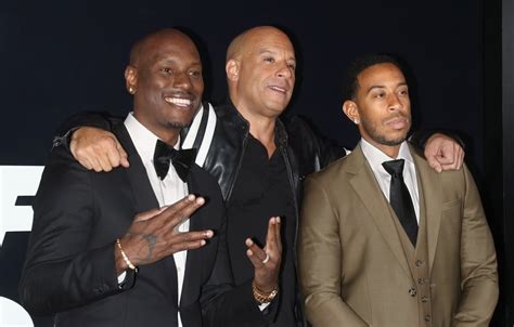 Pictured Tyrese Vin Diesel And Ludacris Fast And Furious Cast Red