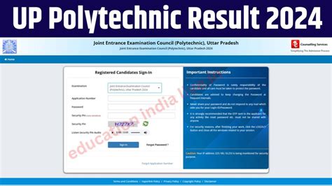 Up Polytechnic Result 2024 Download Jeecup Score Card यूपी पॉलिटेक्निक