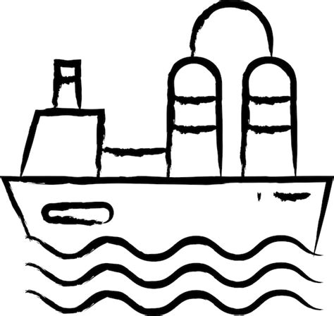 Premium Vector Oil Tanker Hand Drawn Vector Illustration