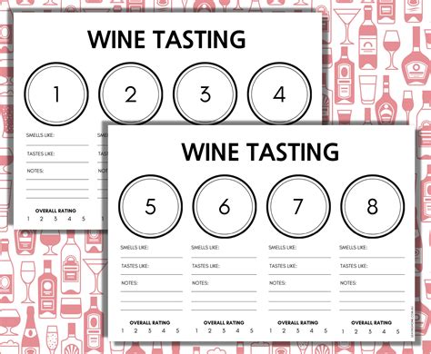 Printable Wine Tasting Mats Printable Word Searches