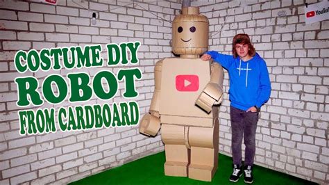 LEGO ROBOT COSTUME FROM CARDBOARD DIY YouTube