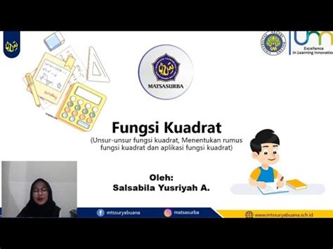 Video Pembelajaran Matematika Materi Fungsi Kuadrat Part Youtube