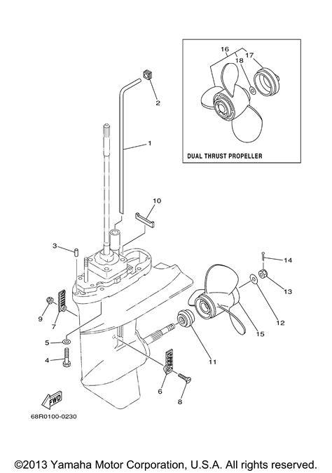 Yamaha OUTBOARD 8 HP F8CMSH LOWER CASING DRIVE 2 Vans