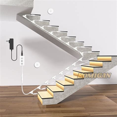 Komigan Wireless Remote Control Led Step Light Led Stair Lighting Kit