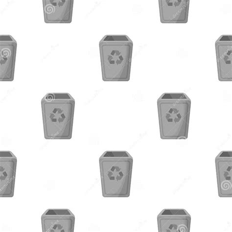 Garbage Can Icon In Cartoon Style Isolated On White Background Trash