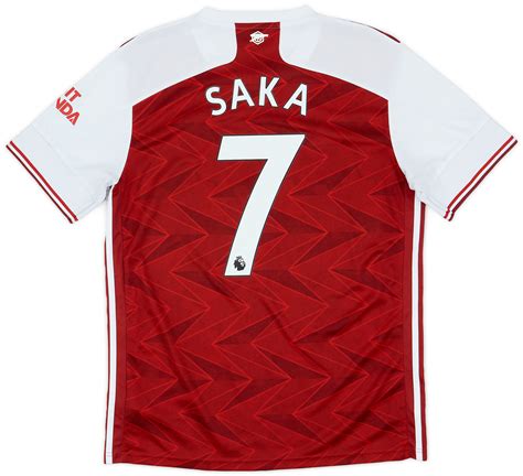 2020 21 Arsenal Home Shirt Saka 7 6 10 L